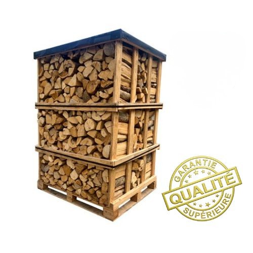 Brennholz-Palette 25 cm – 3,3 Raummeter Hartholz, H1 G1, ofenfertig