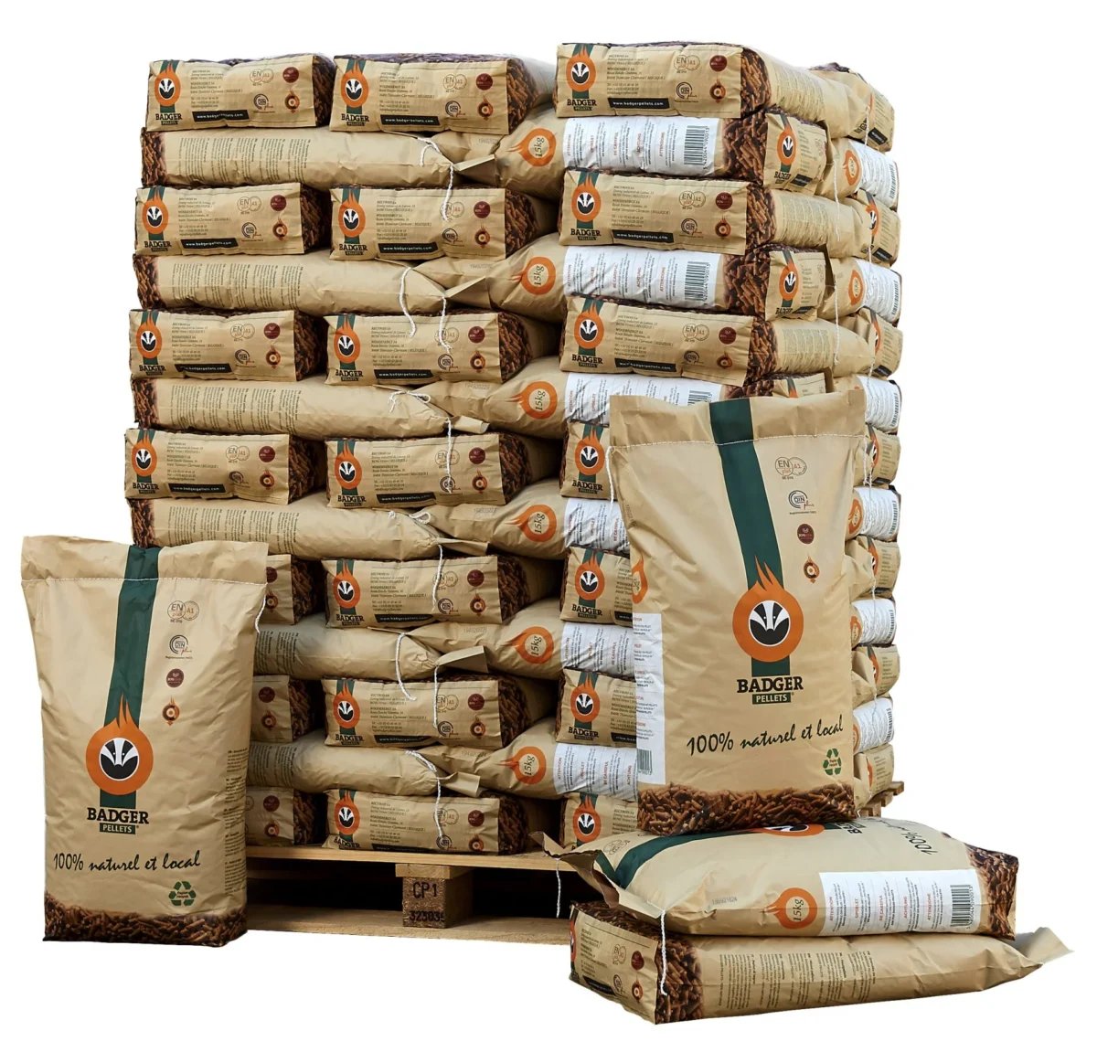 Holzpellets Nadelholz – Palette 990 kg (66 Säcke)